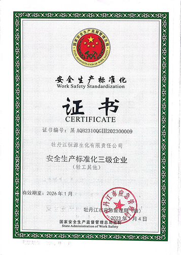 安全生产标准化证书